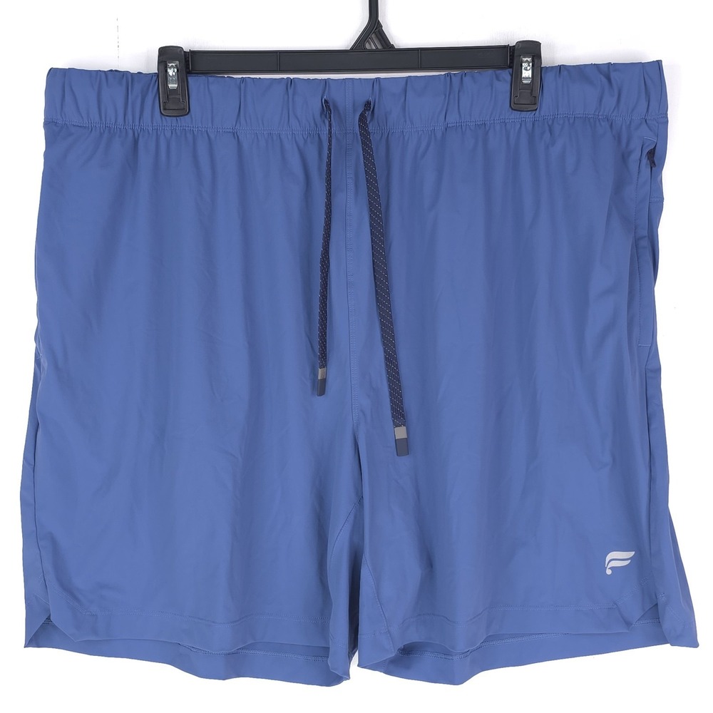 Fabletics Men 3X The One Short 7" Linerless Blue Athletic Gym Shorts Indigo